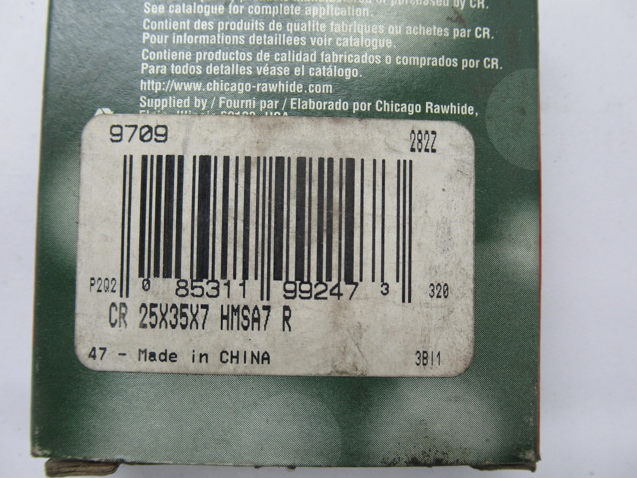 Chicago Rawhide 9709 Oil Seal 25mmx35mmx7mm NEW