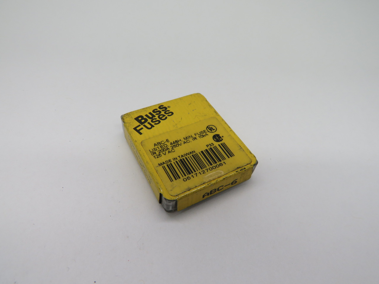 Bussmann ABC-6 Fast Acting Fuse 6A 250V 5 PACK DMG CASE NEW
