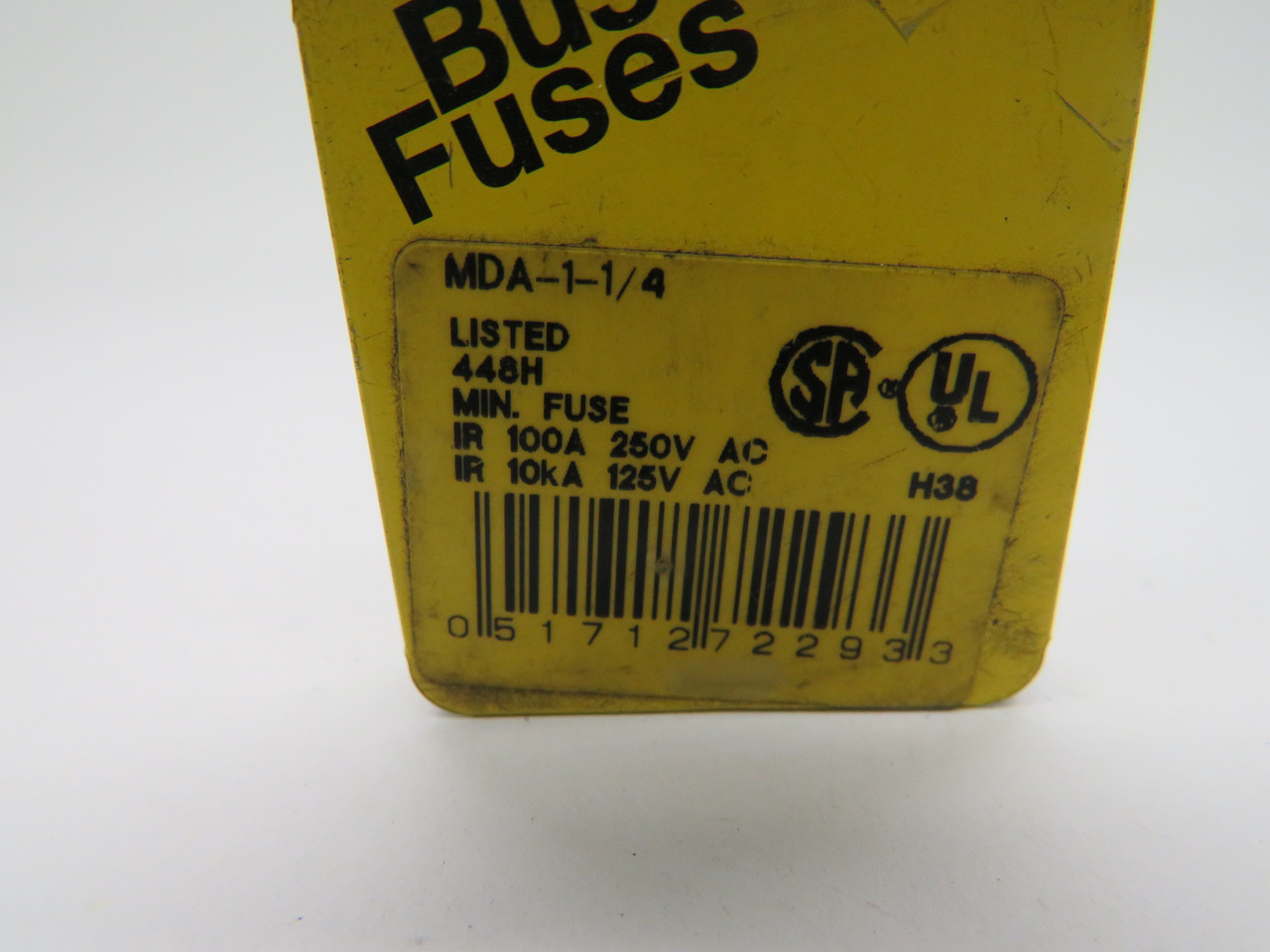 Bussmann MDA-1-1/4 Time Delay Fuse 1.25A 250V 5 PACK NEW