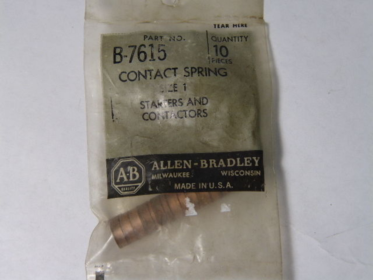 Allen-Bradley B-7615 Contact Spring Size 1 ! NEW !