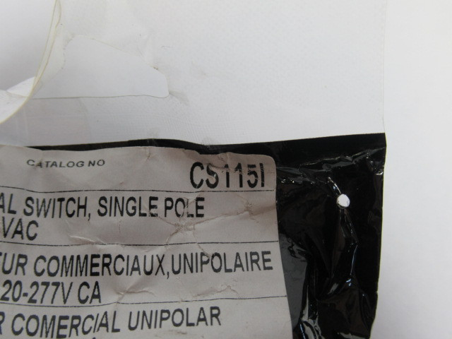 Hubbell CS115I Commercial Switch Single Pole 15A 120-277VAC ! NEW !