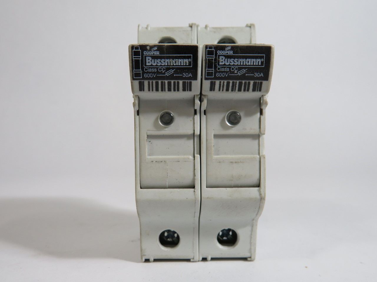 Bussmann CHCC2DIU Fuse Holder 30A 600V 50/60Hz 2-Pole Rounded Style USED