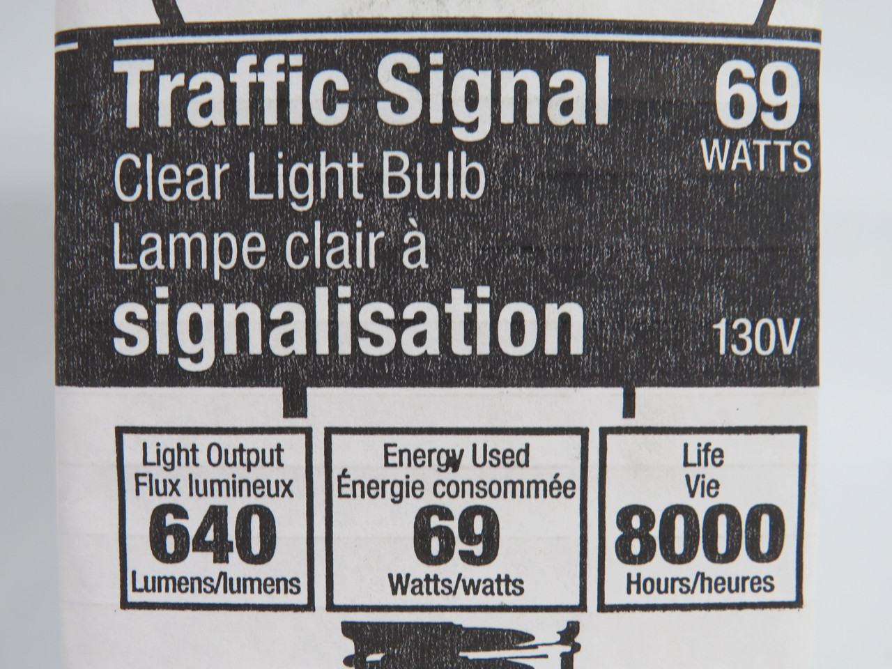 Sylvania 69A21/TS/8M A21 Bulb 130V 69W NEW