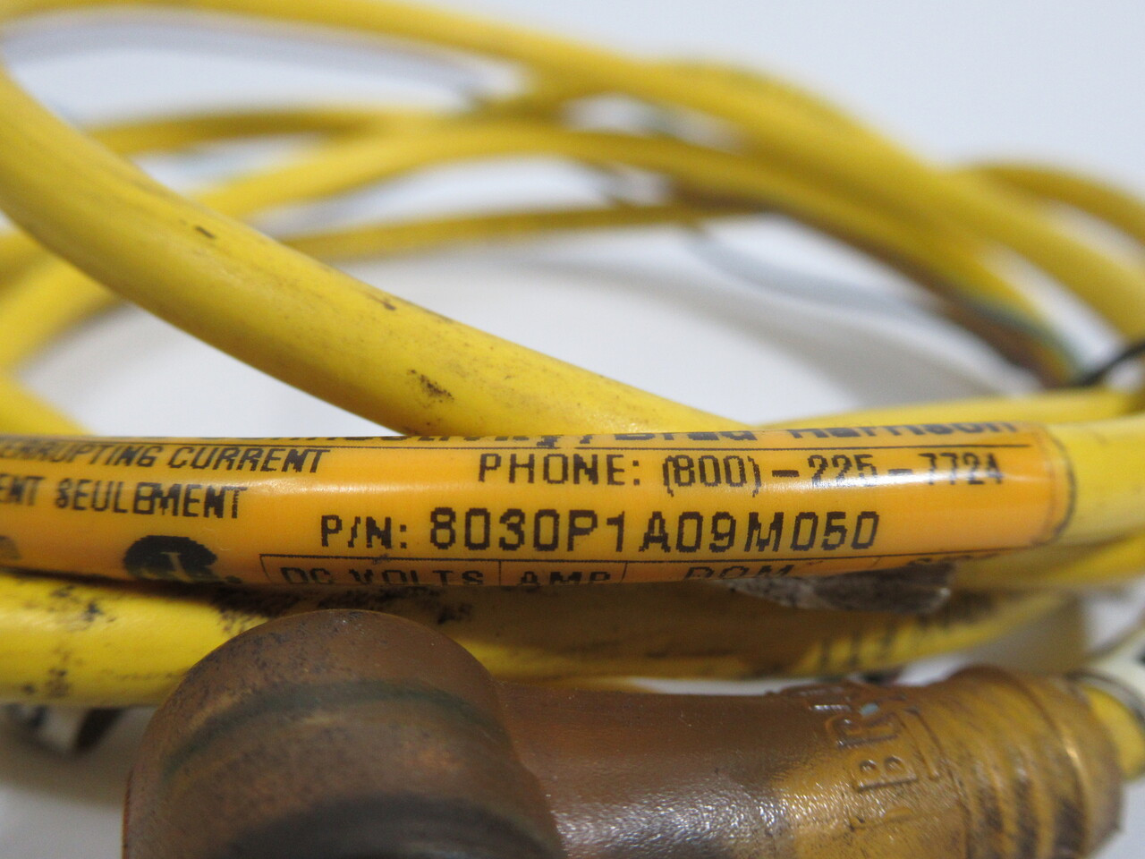 Woodhead Brad Harrison 8030P1A09M050 Single-Ended Cordset 70" Cut Cable USED