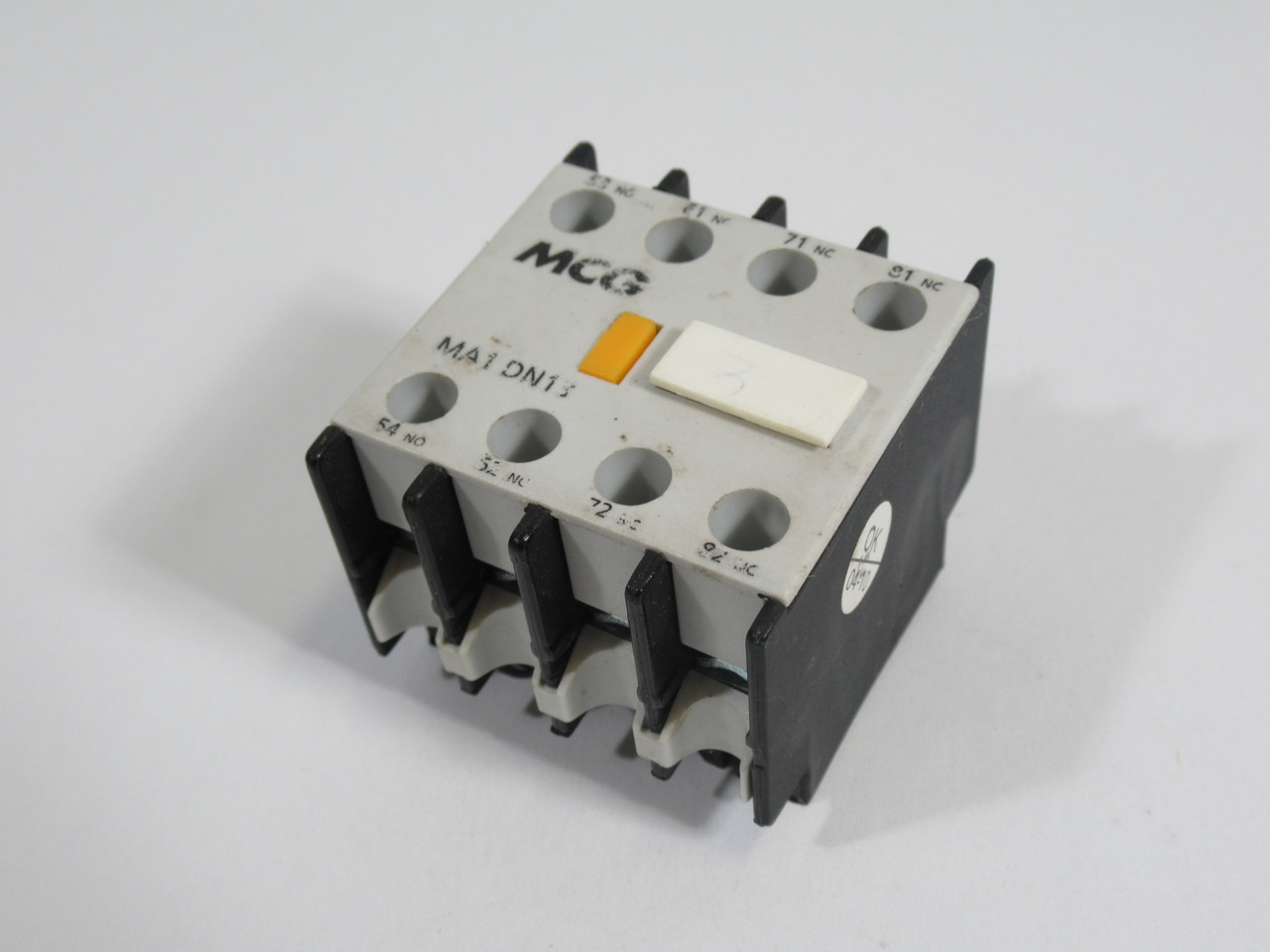 MCG MA1-DN13 Auxiliary Contact Block 1NO 3NC 690V 10A USED