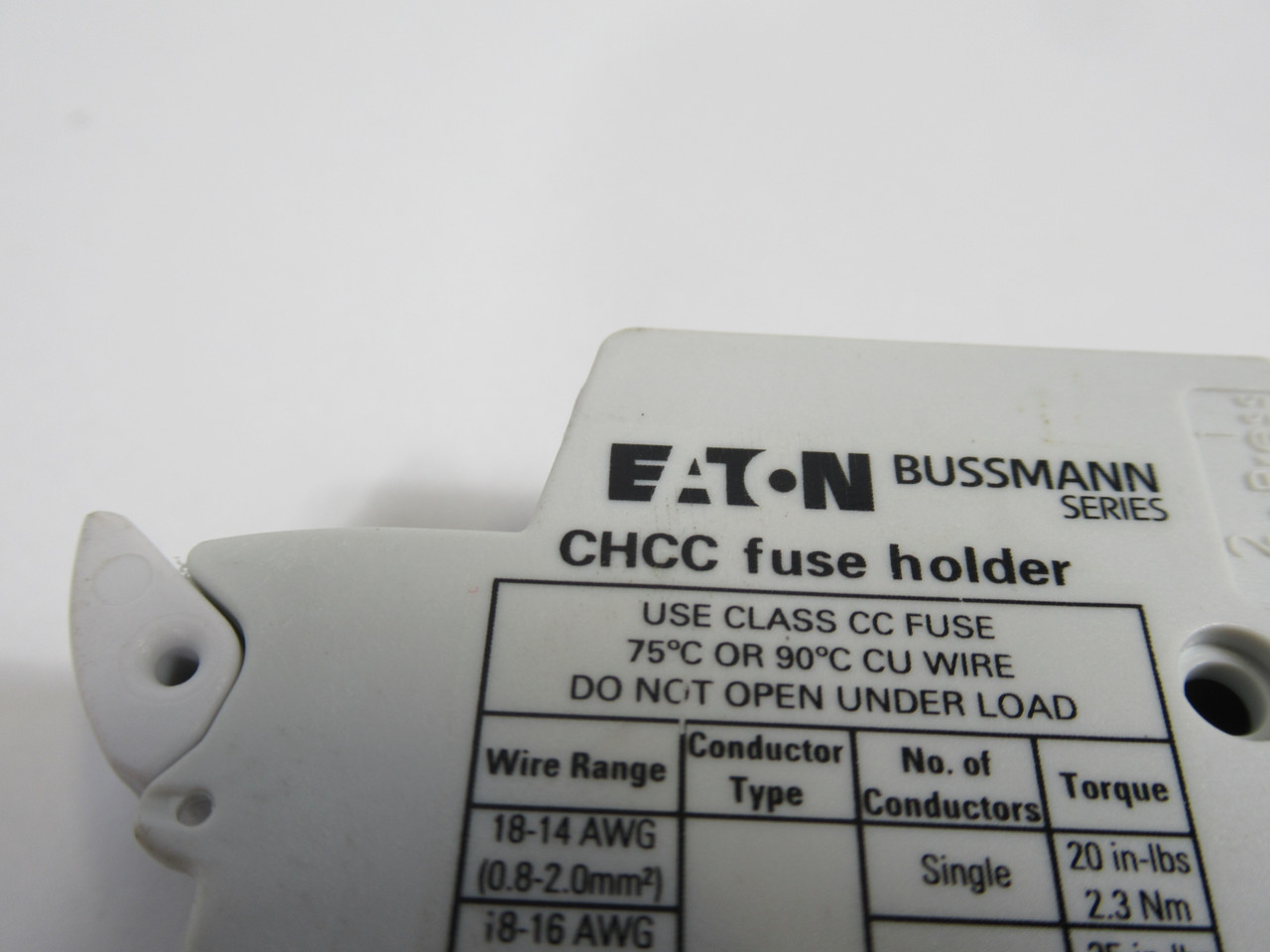 Eaton CHCC1DIU Bussmann Series Fuse Holder 30A 600V 1P w/ Indicator USED