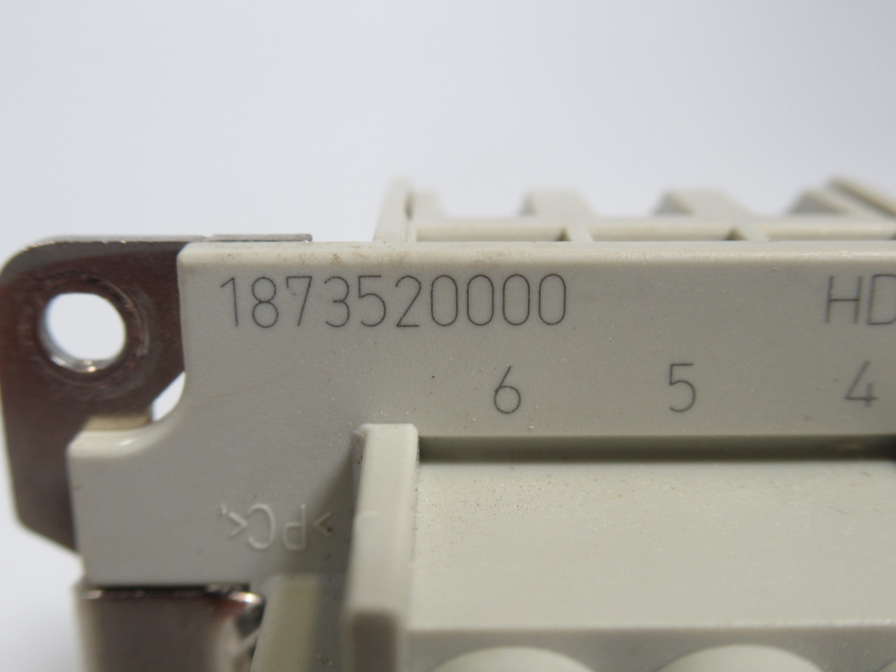 Weidmuller 1873520000 Female HDC Insert 6-Pole 500V 24A *Missing Screws* USED