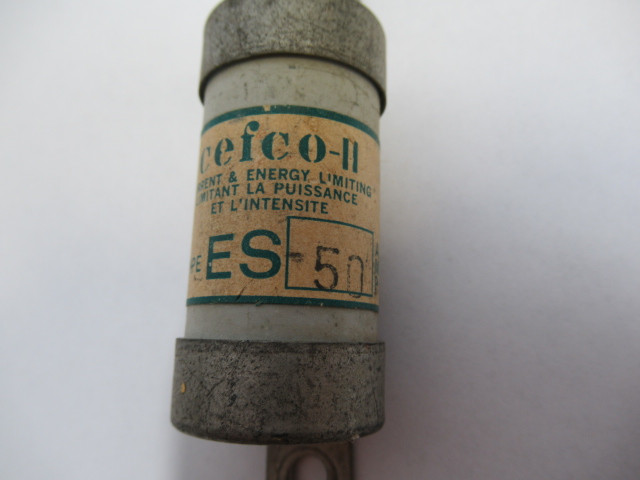 Cefco ES50 Current & Energy Limiting Bolt On Fuse 50Amp 600V USED