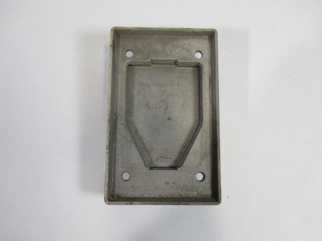 H&H HL-20416-3 Cast Aluminum Plate With Lift Cover 4-1/2"x2-3/4" USED