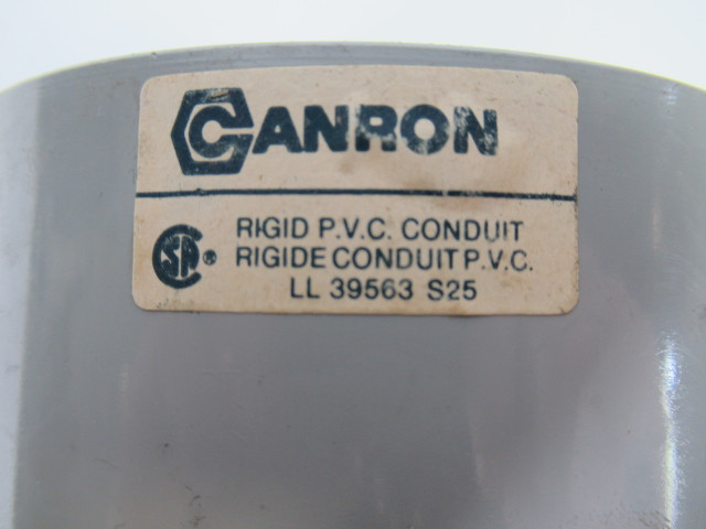 Canron Rigid PVC Conduit Fitting 6"OD 4-1/2"ID 4-7/8"L USED