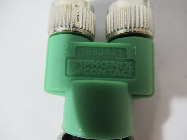 Phoenix Contact 1683471 Y Connector 1 Male 2 Female Connections 3 Pos USED