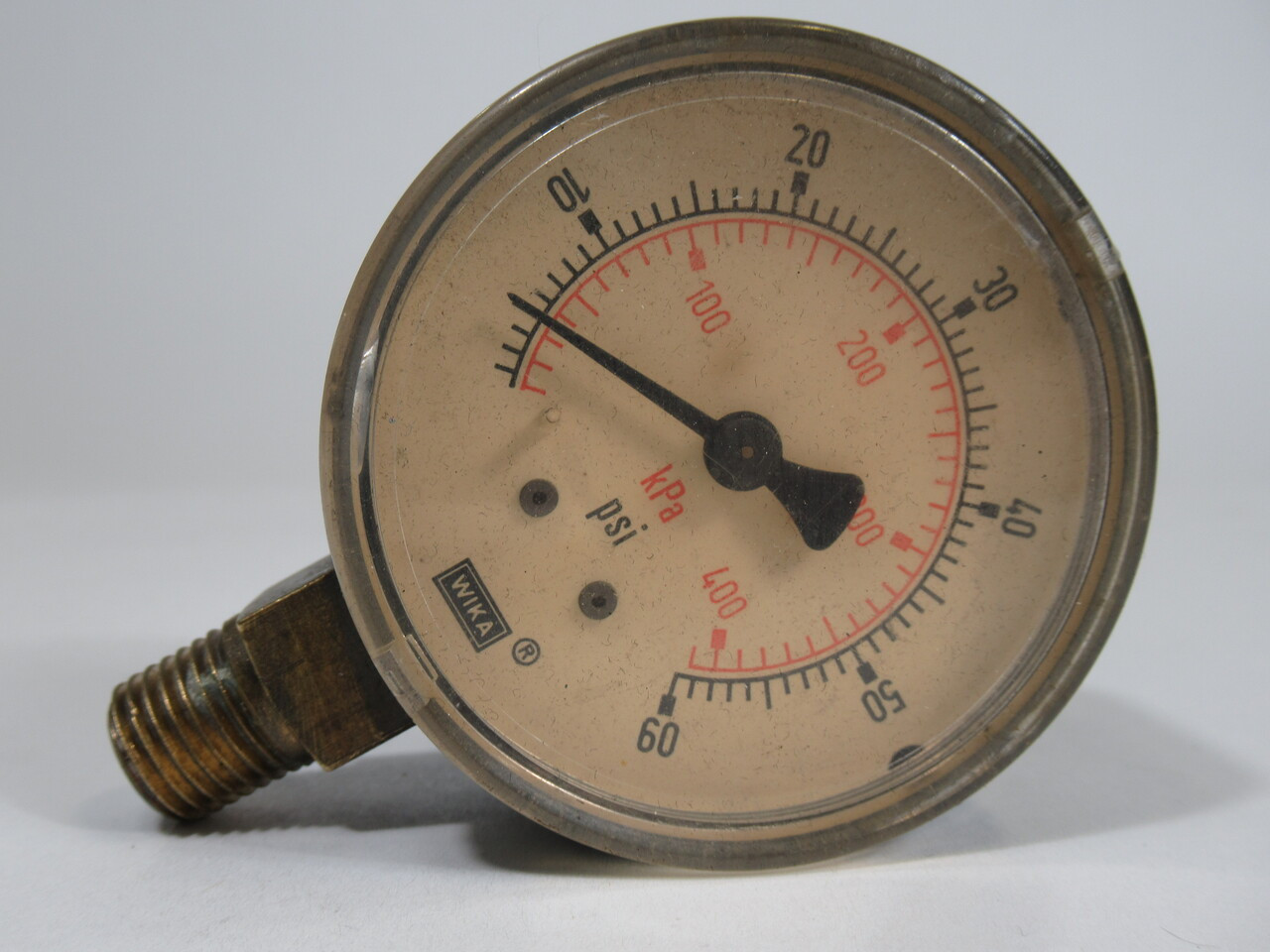 Wika 8990578 Pressure Gauge 0-60 psi 0-410 kPa 2.5" Diameter 1/4" NPT USED