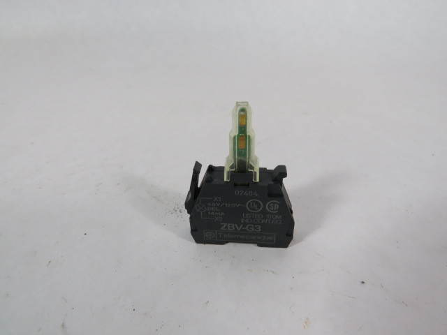 Telemecanique ZBV-G3 Light Module for X4 Push Button 110-120VAC Green LED USED