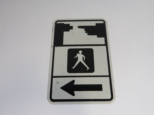 Generic LEFT Pedestrian Sign USED
