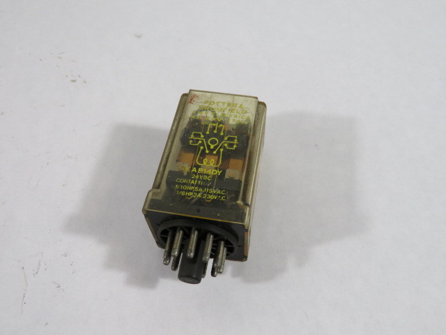 Potter & Brumfield IKAP14DY Relay 24VDC 1/10HP 5A 115VAC 11-Pin USED