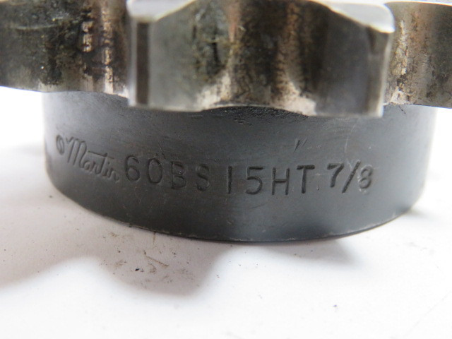 Martin 60BS15HT-7/8 Sprocket 7/8" Bore 15 Teeth 60 Chain 3/4" Pitch USED