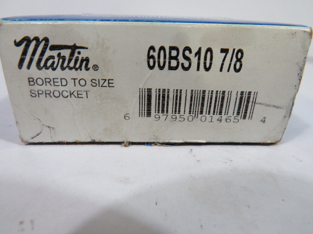 Martin 60BS10-7/8 Bored To Size Sprocket 0.875" B 10 T 60 C 3/4" P ! NEW !