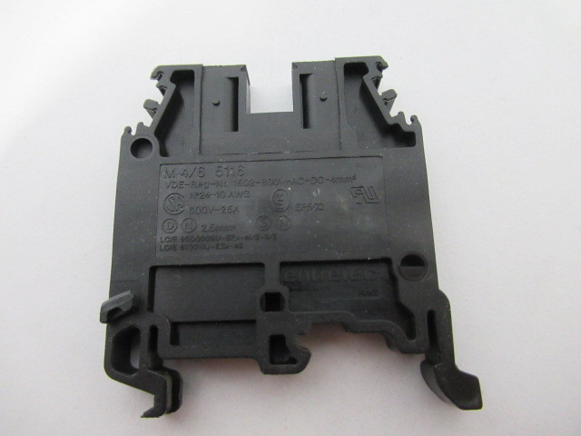 Entrelec M4/6-5116 Terminal Block Black 600/800V 25A Lot of 20 USED