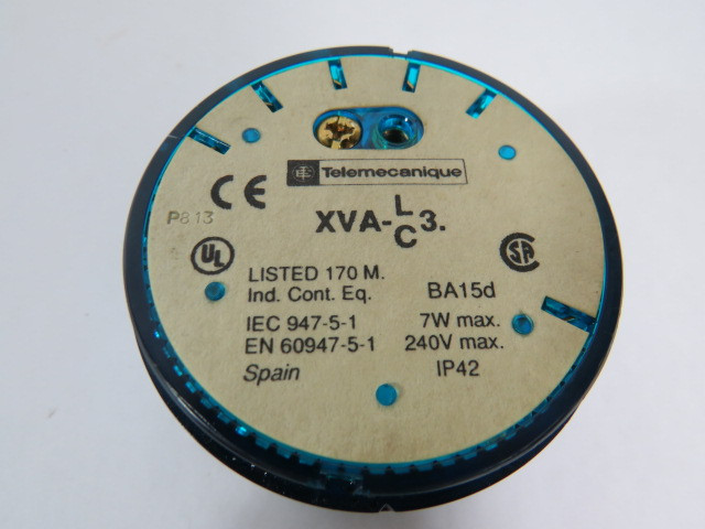 Telemecanique XVA-C36 Stack Light Beacon 240V 7W Blue W/ Bulb USED