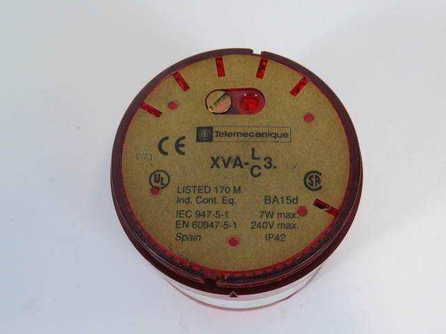 Telemecanique XVA-C34 Stack Light (No Bulb) 240V 7W Red USED