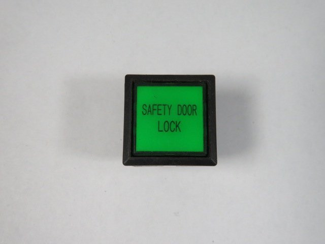 IDEC LW7L-M1-G Green Square Push Button Operator "SAFETY DOOR LOCK" USED