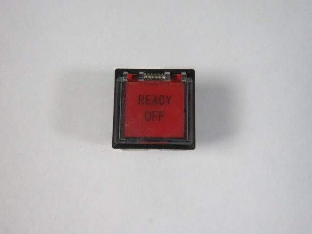 IDEC LW7GL-M1-R Red Square Push Button Operator w/ Guard "READY OFF" USED