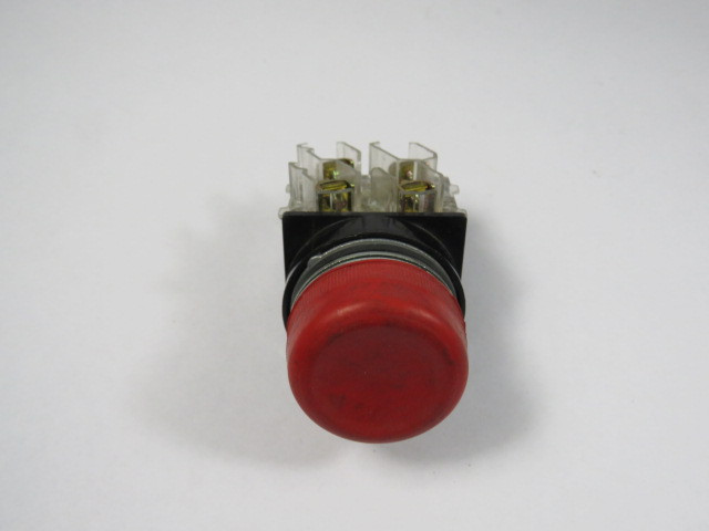 General Electric CR104PBG91R2 Red Push Button w/ Boot 1NO/1NC USED