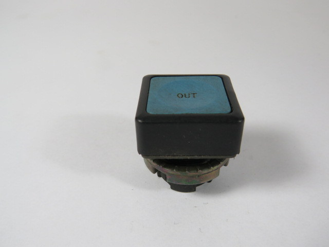 General Electric P9SPNLG Blue Push Button "OUT" No Mounting Latch USED