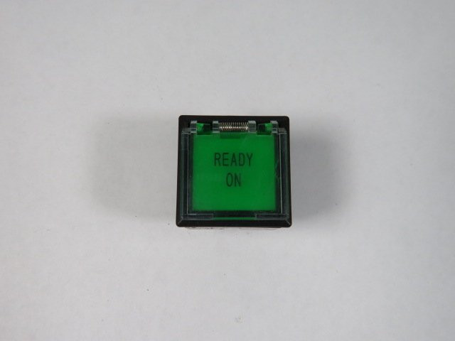 IDEC LW7GL-M1-G Green Square Push Button Operator w/ Guard "READY ON" USED