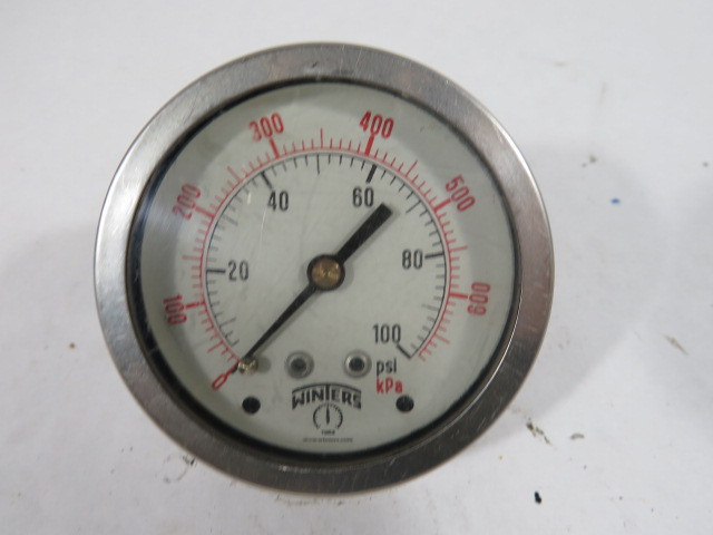 Winters PFQ904 0-700kPa 0-100psi Pressure Gauge USED