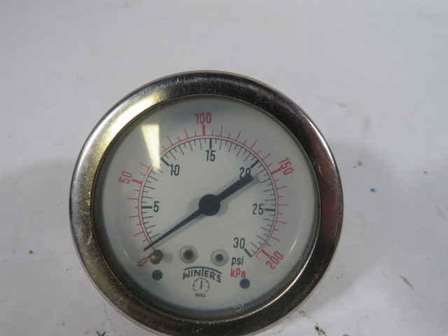 WINTERS PFQ902  0-30PSI 0-200KpA Pressure Gauge USED