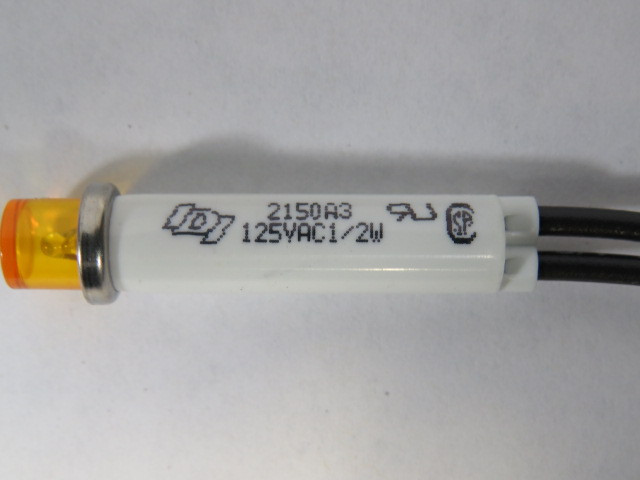 Chicago Miniature 2150A3-125V Panel Indicator 125V 1/2W AMBER Lot of 7 NOP