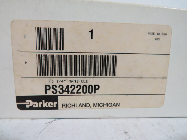 Parker PS342200P Manifold 1/4" Ports ! NEW !