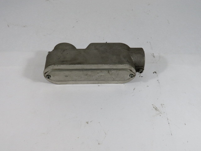 EDC LB-1-1/4” Conduit Fitting C/W Cover 2 Port 1-1/4" Threaded USED
