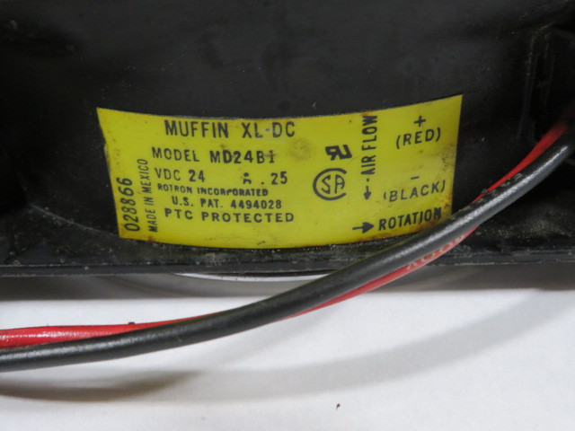 Mufflin XL MD24B1 Cooling Fan 24VDC 0.25A USED