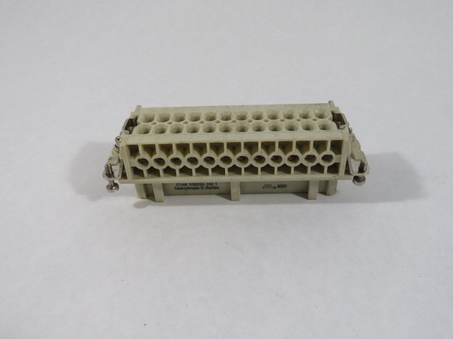 Amphenol C146-10B024-102-1 Heavy Duty Connector Ser E 18A 500V USED