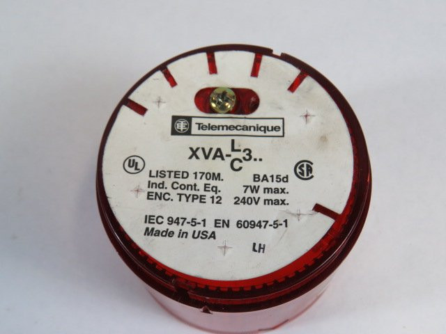 Telemecanique XVA-C341 Red Stack Light No Bulb 240V 7W USED