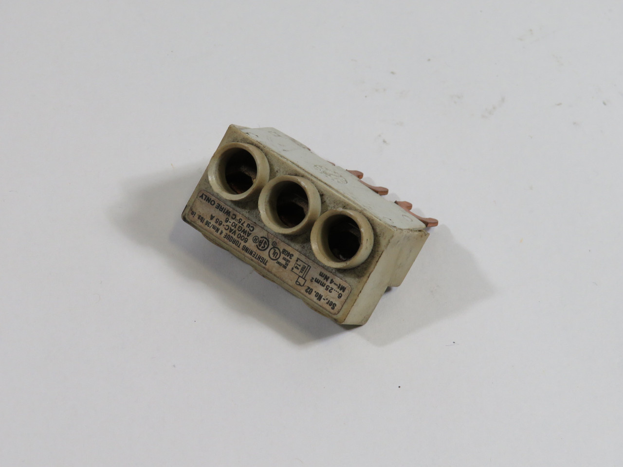 Klockner-Moeller BK-25/3-PKZM1 Connector Feeder Terminal 600VAC 65A USED