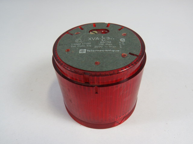 Telemecanique XVA-C341 Red Stack Light No Bulb 220V 7W USED