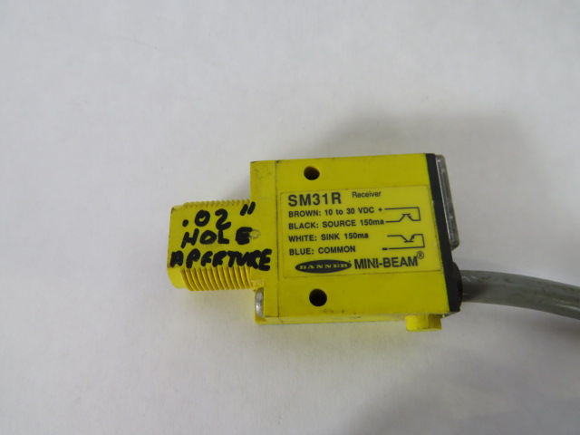 Banner SM31R Mini-Beam Receiver w/o Washer 10-30VDC 150ma USED