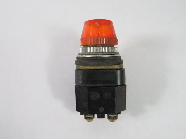 Allen-Bradley 800T-P16A Pilot Light 120V 50/60HZ Amber Lens Series B USED