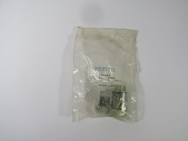 Festo GRLA-3/8-B Flow Control Valve 0.3-10Bar G3/8 1,450 l/min ! NWB !