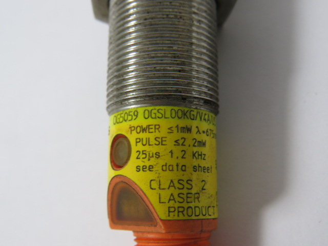 IFM OG5059 OGSLOOKG/V4A/US Photoelectric Sensor 10-30VDC 2-6m Range USED
