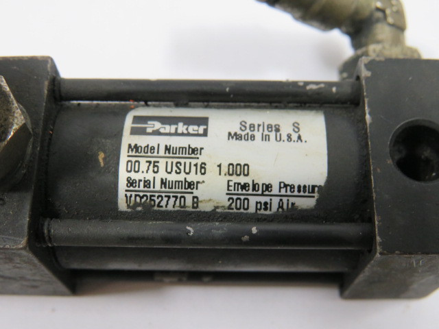 Parker 00.75-USU16-1.000 Pneumatic Cylinder 200PSI USED