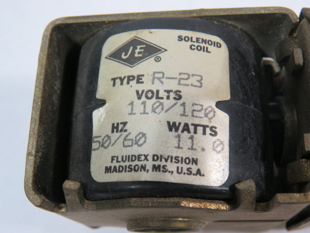JE R-23 Solenoid Coil 110-120V 50-60HZ 11W USED