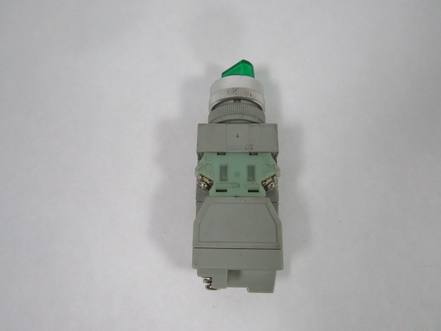 IDEC ASLW29920-G-6V Green Illuminated Selector Switch 6V 2NO 2-Position USED