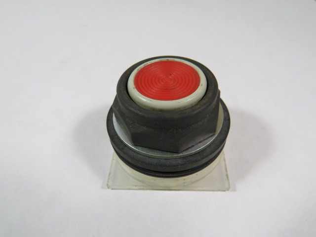 Square D 9001-SKR1R Red Push Button Operator w/ Ribbed Color Insert USED