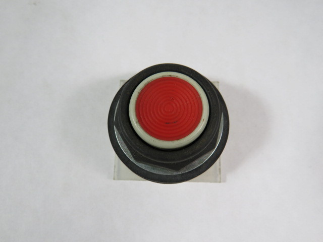 Square D 9001-SKR1R Red Push Button Operator w/ Ribbed Color Insert USED