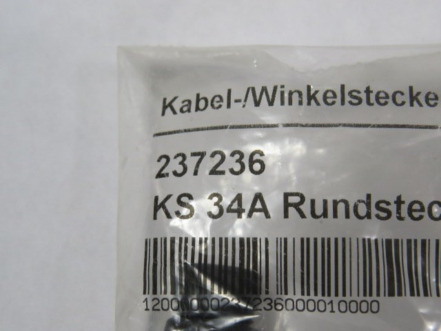 Baumer KS34A Circular Connector 4-Pole ! NWB !