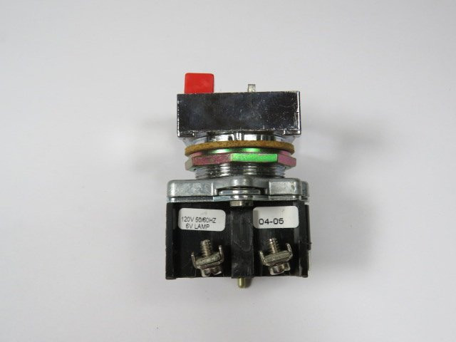 Cutler-Hammer E30AN Two Button Operator w/ OFF Bars & Indicating Light USED